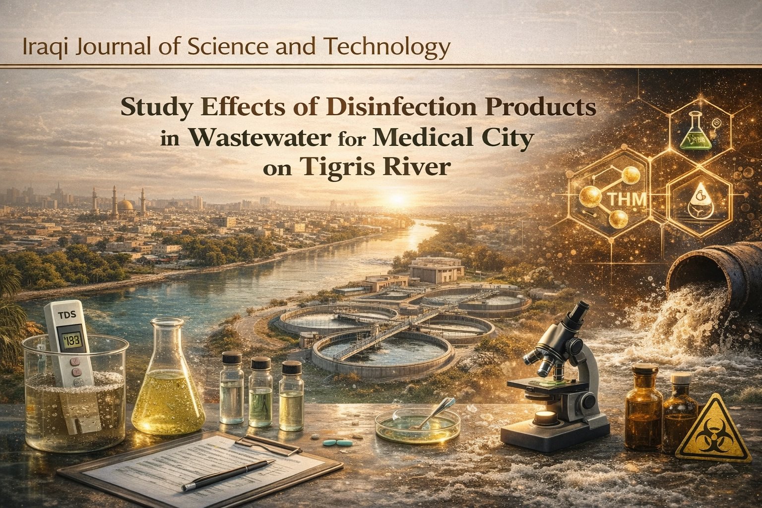 Study Effects of Disinfection Products in Wastewater for Medical City on Tigris River